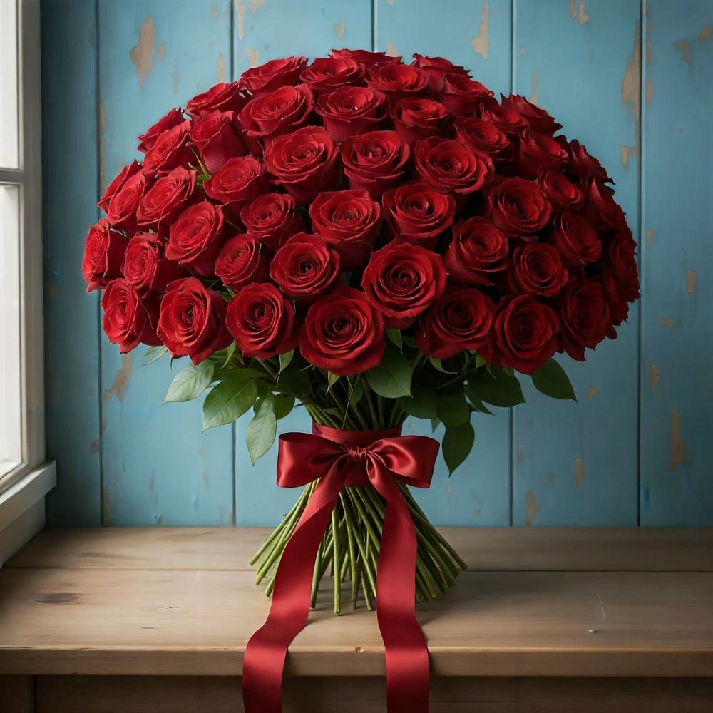 Букет Красные розы Блэк Меджик в Верхнем Любаже