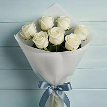 Букет 7 Белых роз Эдлесс Лав #REPLACE_PRED# Верхнем Любаже