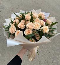 Букет Кремовые розы Латте в Верхнем Любаже