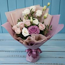 Букет цветов из:  Розы и Лизиантусы #REPLACE_PRED# Верхнем Любаже
