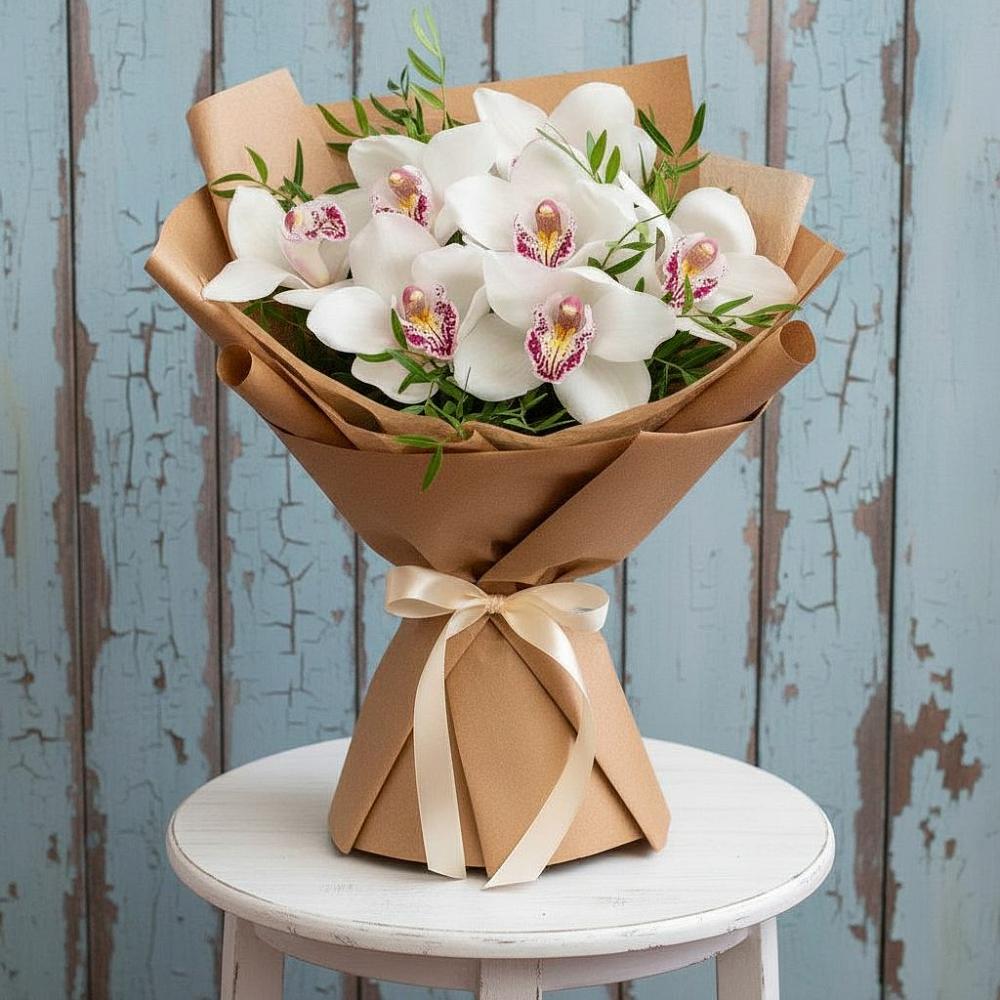 Букет цветов из: Орхидеи и Розы в Верхнем Любаже