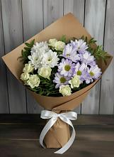Букет цветов из:  Хризантемы и Розы в Верхнем Любаже