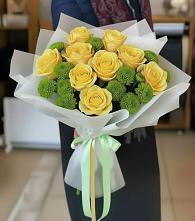 Букет цветов из:  Хризантемы и Розы #REPLACE_PRED# Верхнем Любаже