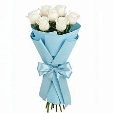 Букет 7 белых роз Проуд #REPLACE_PRED# Верхнем Любаже