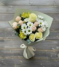 Букет цветов из:  Альстромерии, Розы и Хризантемы в Верхнем Любаже