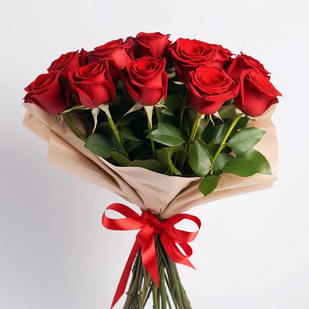 Букет 11 Красных роз Эдлесс Лав в Верхнем Любаже