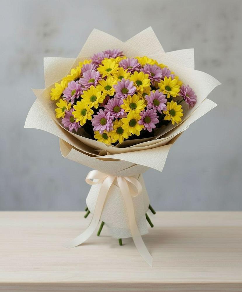 Букет цветов из: Хризантемы в Верхнем Любаже
